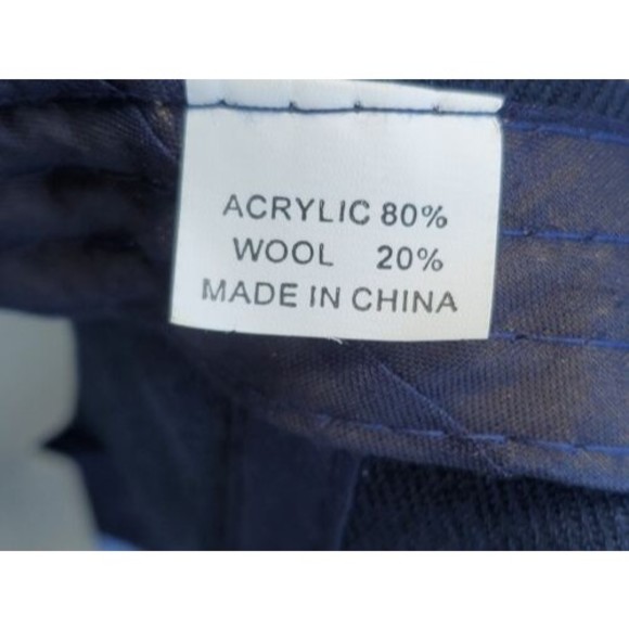 New York Yankees Wool Blend Hat Adjustable Embroidered Navy Blue Unbranded - Picture 7 of 7